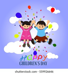 Happy children's day graphic design, Vector illustration