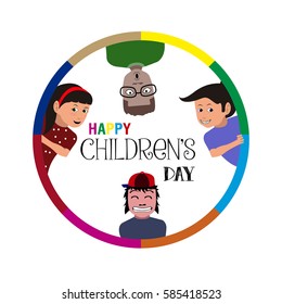 Happy children's day graphic design, Vector illustration