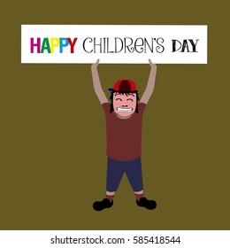 Happy children's day graphic design, Vector illustration
