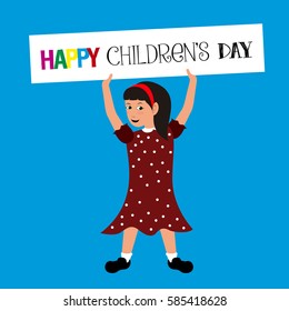 Happy children's day graphic design, Vector illustration