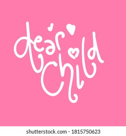 Happy Children's Day greeting card. Doodle letters on white background with child style. Vector illustration