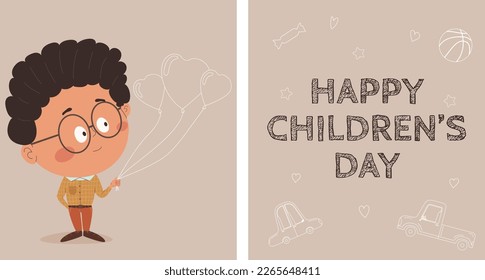 happy childrens day greeting card