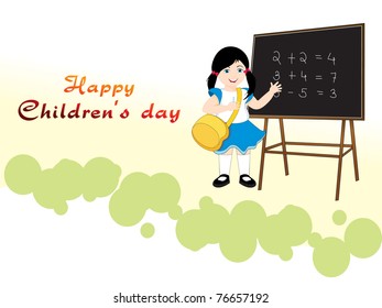 happy children's day greeting card