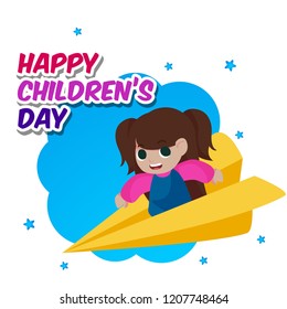 Happy children's day illustration