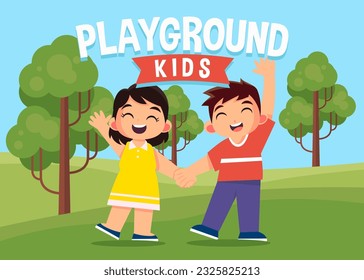 Happy Children's day Illustration Background. Happy kids vector illustration template Greeting card, poster, background. Vector eps 10