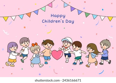 Happy Children's Day Illustration in Korea