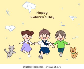 Feliz Día del Niño Ilustración en Corea