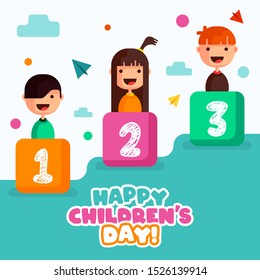 Happy children's day illustration vector