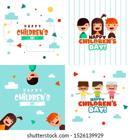 Happy children's day illustration vector