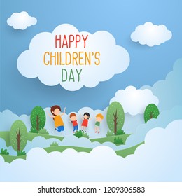 feliz día de los niños para la celebración internacional de los niños. ilustración vectorial