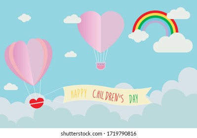 Happy Children's Day for International Children Celebration. Vector Illustration