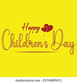 Happy Children's Day logo with bold kids lettering, balloons, airplanes kids elements on white background. Children day colorful text effect. Headline text and quote for children's day greeting card.