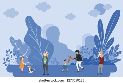 Happy Children's day poster with happy kids around the world illustration