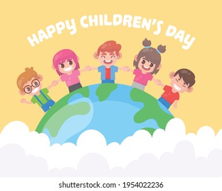 happy children's day premium vector