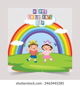 Happy Children's Day social media poster template 3