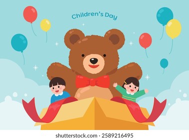 Happy Children's Day teddy bear event