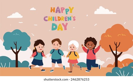 Happy Children's Day Vector Design