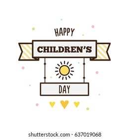 Happy Children's Day. Vector illustration.