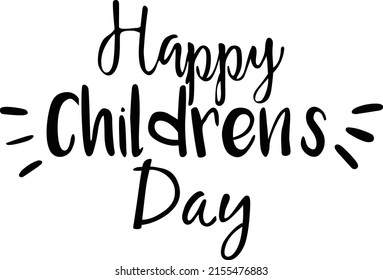 Happy Children's day. vector lettering.