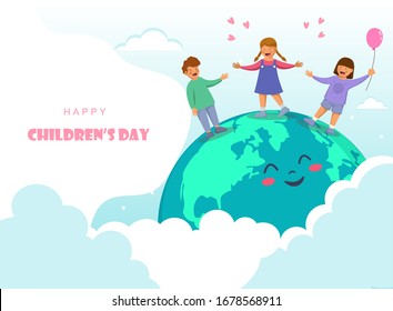 happy children's day. World childrens day vector background