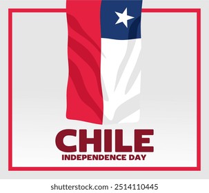 feliz dia da independência do chile com bandeira do chile