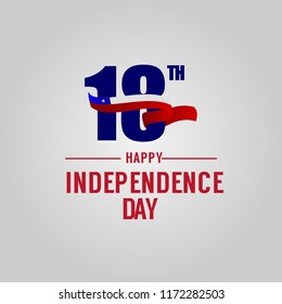 Happy Chile Independence Day Vector Template Design Illustration
