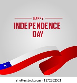 Happy Chile Independence Day Vector Template Design Illustration