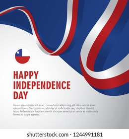 Happy Chile Independence Day Vector Template Design Illustration