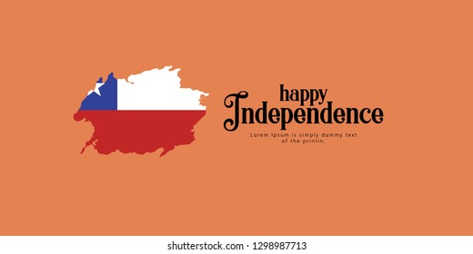 Happy Chile Independence Day Vector Template Design Illustration