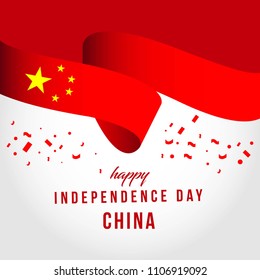 Happy China Independent Day Vector Template Design Illustration