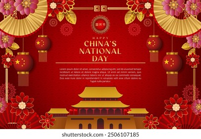 happy china's national day background. vector illustration