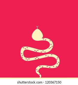 Happy Chinese New year 2013 : year of the snake (vector graphics)