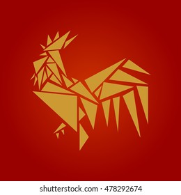 Happy Chinese new year 2017 card and background vector design. Vector element for New Year's design. Image of 2017 year of Rooster.