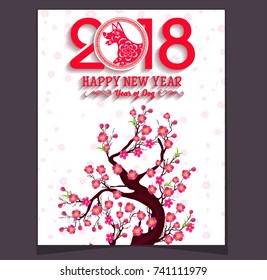 Happy  Chinese New Year  2018 year of the dog.  Lunar new year