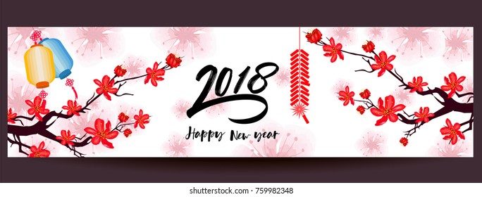 Happy  Chinese New Year  2018 year of the dog.  Lunar new year