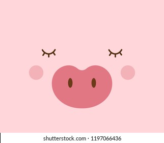 Happy Chinese new year 2019, the year of pig. Vector banner, background