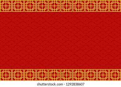 Happy Chinese New Year 2019 year. The year of the pig.New Year card, pattern, art with pjg.Hand drawn Vector illustration.golden decoration.