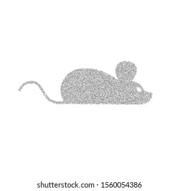 Happy Chinese New Year 2020 year of the rat. Glittering vector vesign.