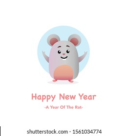 Happy Chinese new year 2020 , year of rat , Cute Rat vector, illustration
