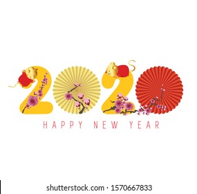 Happy chinese new year 2020. Year of the Rat