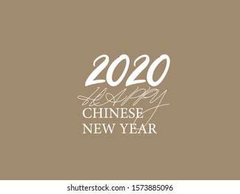 Happy Chinese New Year 2020 on background for Happy New Year celebration concept