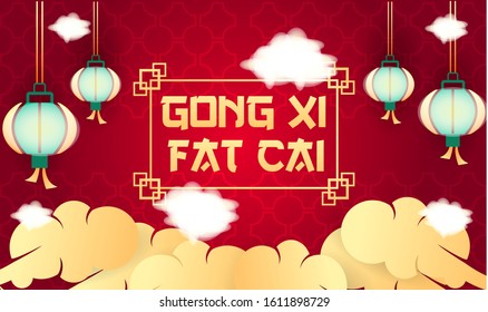 Happy chinese new year, 2020, Greetings year of the rat. Background template for your any media. Vector illustration