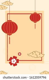 Happy Chinese New Year 2020 year of the mouse. sign for greetings card, flyers, invitation, posters, brochure, banners, calendar. Flat style design. traditional red greeting card illustration