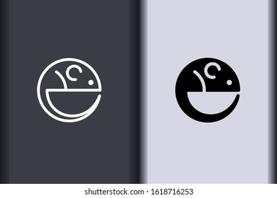 happy Chinese New Year 2020. chinese zodiac sign year of rat. asian elements minimal flat simple rat concept logo. creative vector eps design isolated on background.