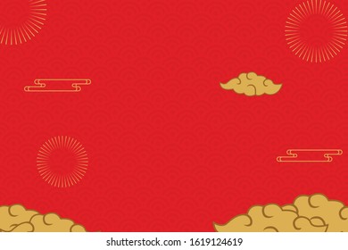 Happy Chinese New Year 2020 year of the mouse. sign for greetings card, flyers, invitation, posters, brochure, banners, calendar. Flat style design. traditional red greeting card illustration