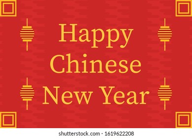 Happy Chinese New Year 2020 vector card design banner template, Concept for background, Greeting card.