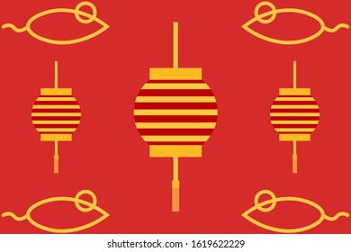 Happy Chinese New Year 2020 vector card design banner template, Concept for background, Greeting card.