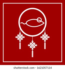 Happy Chinese New Year 2020 vector card design, Concept for background, Greeting card.