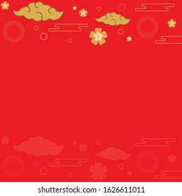 Happy Chinese New Year 2020 year of the mouse. sign for greetings card, flyers, invitation, posters, brochure, banners, calendar. Flat style design. traditional red greeting card illustration
