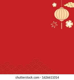 Happy Chinese New Year 2020 year of the mouse. sign for greetings card, flyers, invitation, posters, brochure, banners, calendar. Flat style design. traditional red greeting card illustration